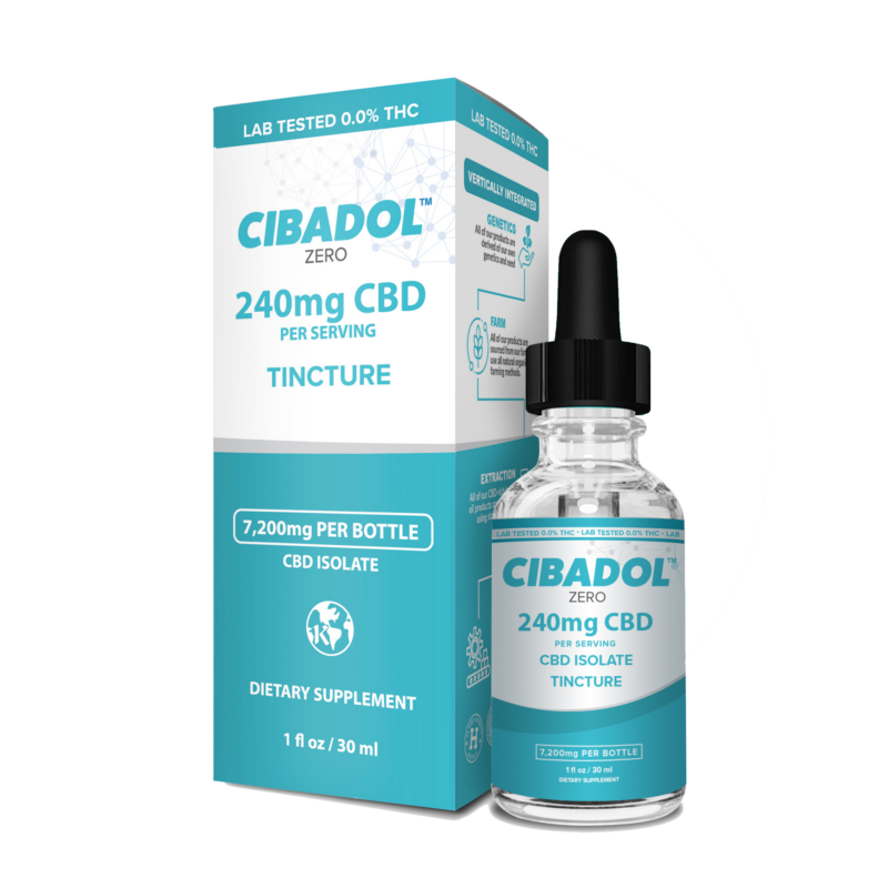 Cibadol Zero – ISO – Tincture – 240mg 30ml – 7200mg CBD