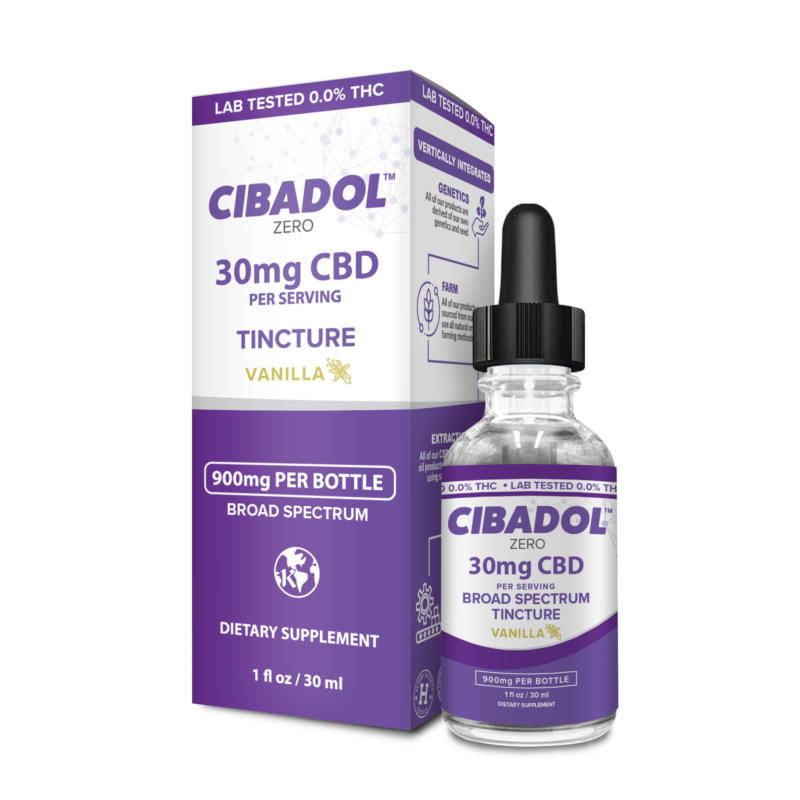 Cibadol Zero - BS - Tincture - Vanilla - 30mg 30ml - 900mg CBD