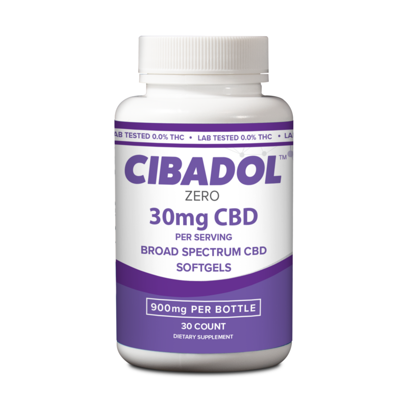 Cibadol Zero - BS - Softgel Capsule - 30mg 30ct - 900mg CBD