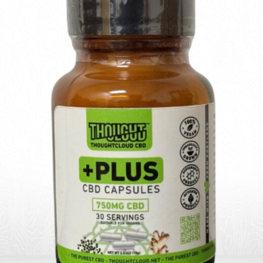 ThoughtCloud +PLUS CBD Capsules. (30ct. 750mg)